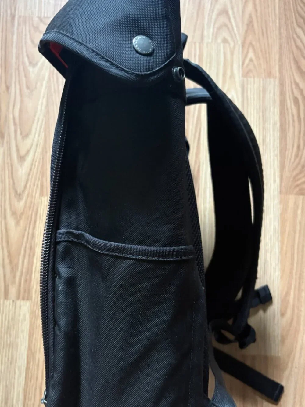 New Balance Flight Bag Fold-Top Roll-Top Backpack Black 24L